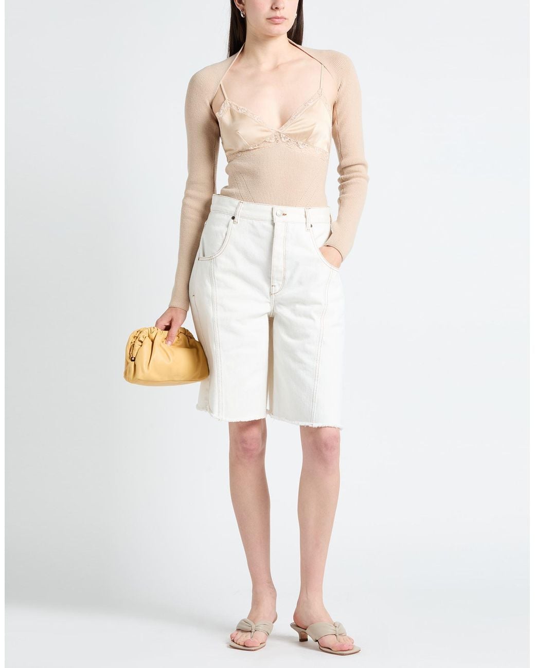 Blumarine Natural Twin Set Polyamide, Acrylic, Wool, Polyester