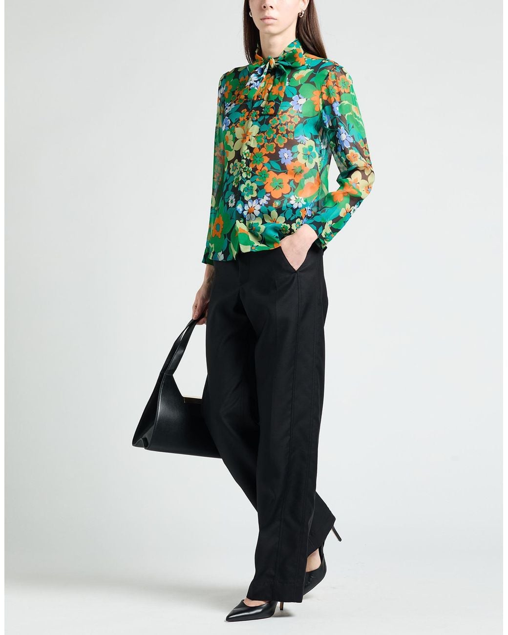 Céline Green Emerald Shirt Silk