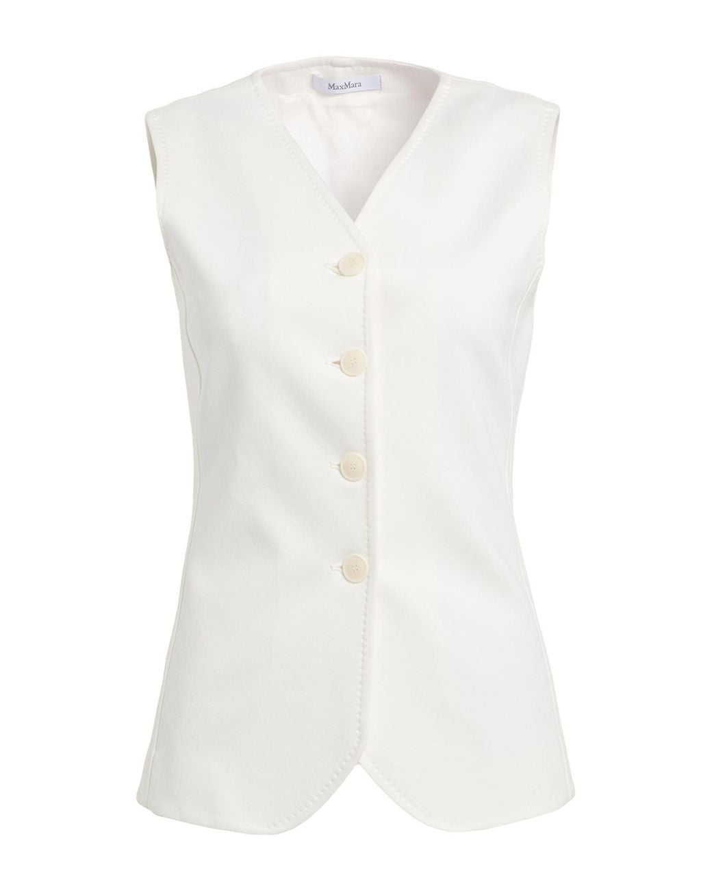 Max Mara White Tailored Vests