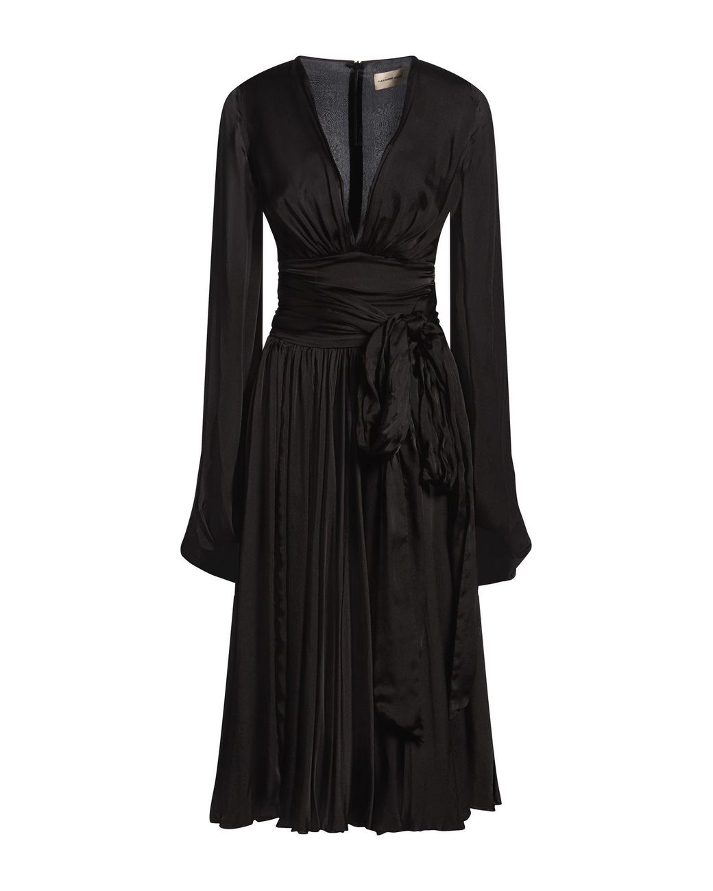 Alexandre Vauthier Black Midi Dress Silk