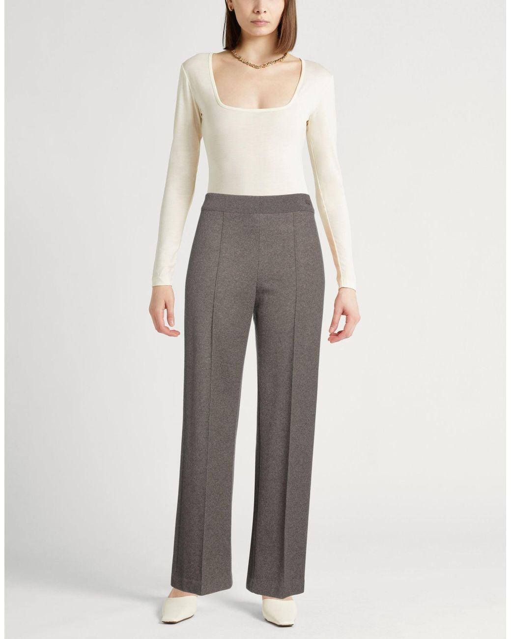 Agnona Gray Pants Cashmere, Wool