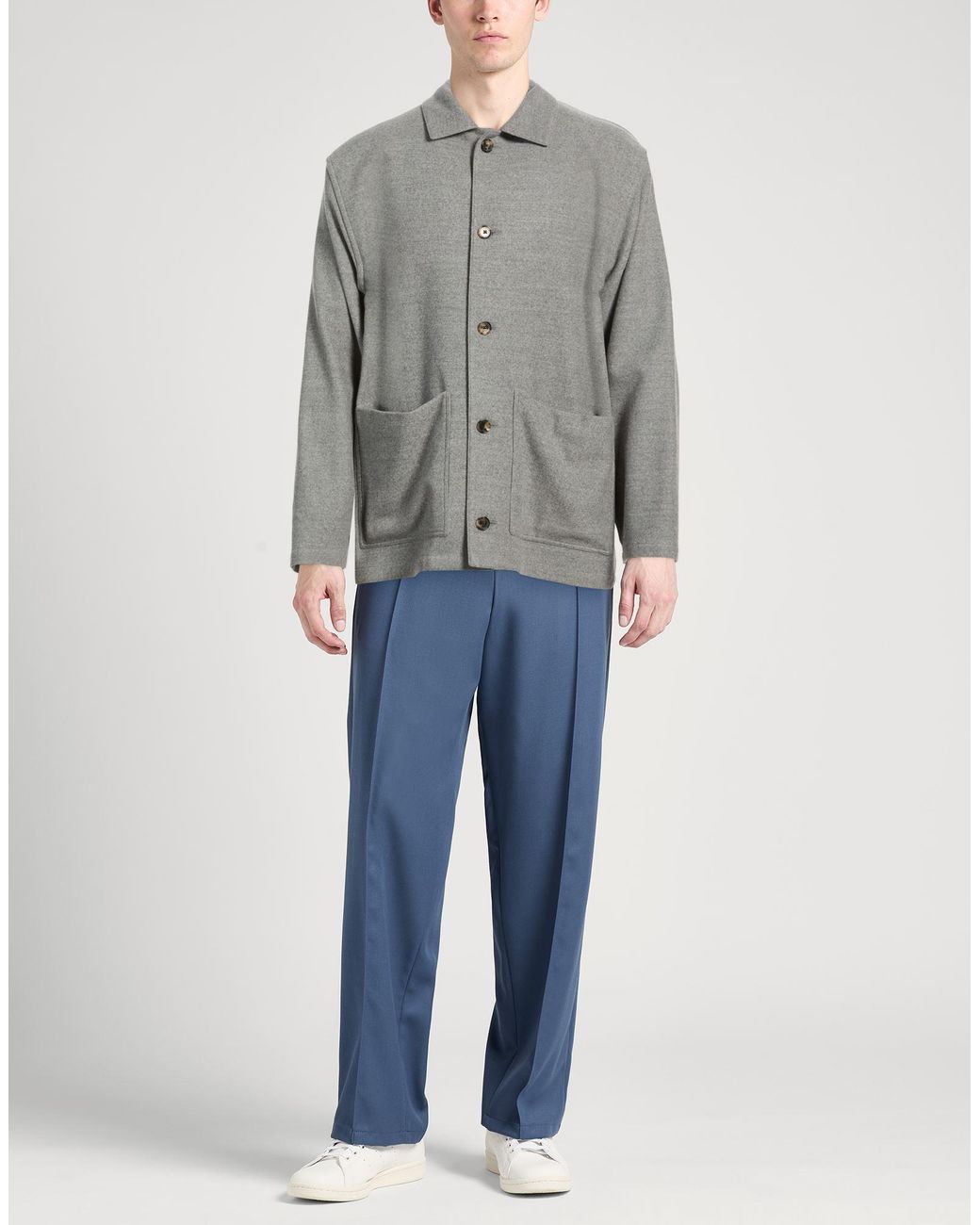 Caruso Gray Jacket Wool for men