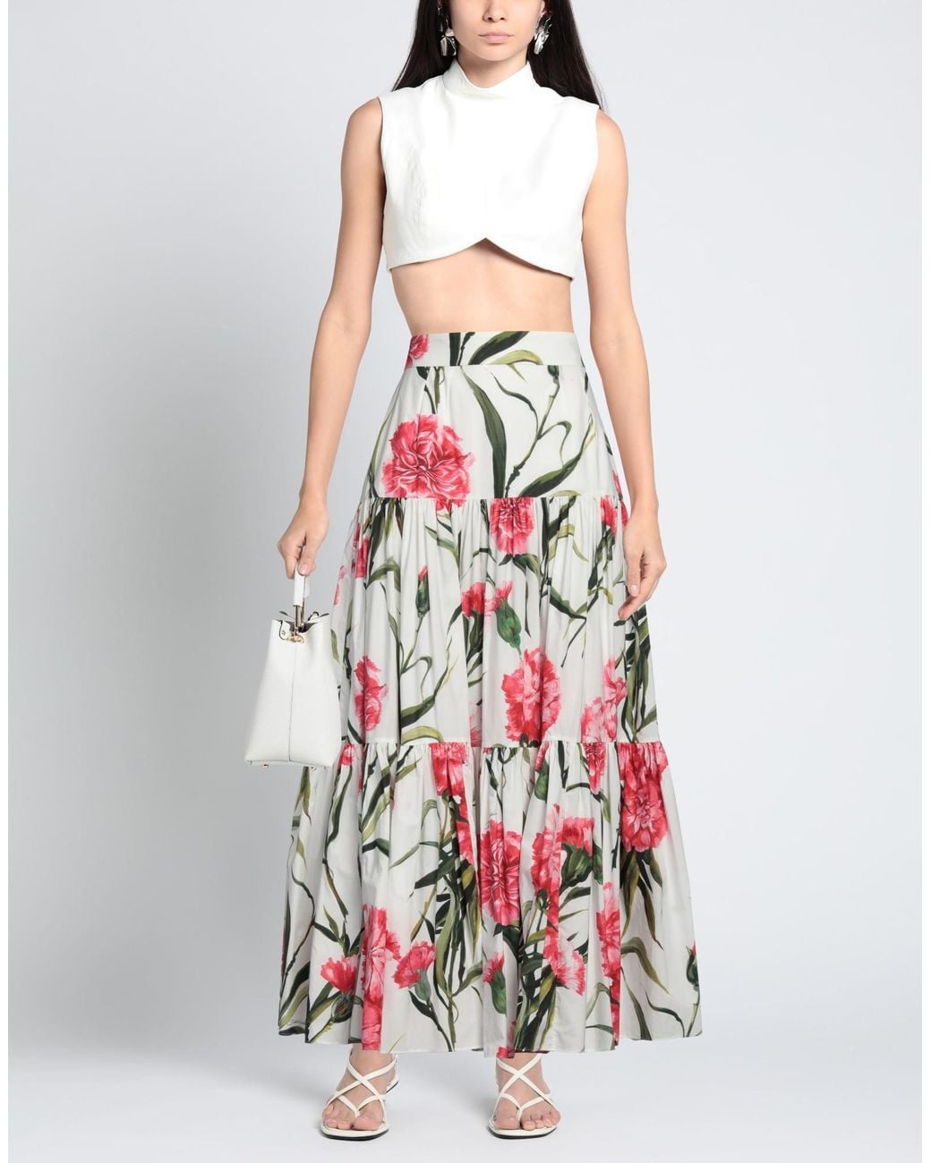 Dolce & Gabbana Red Maxi Skirt