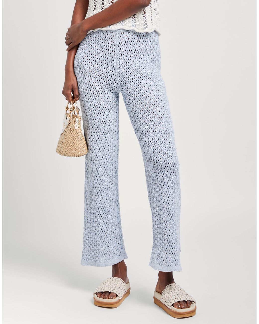 Eleventy White Pants Cotton, Linen, Polyester