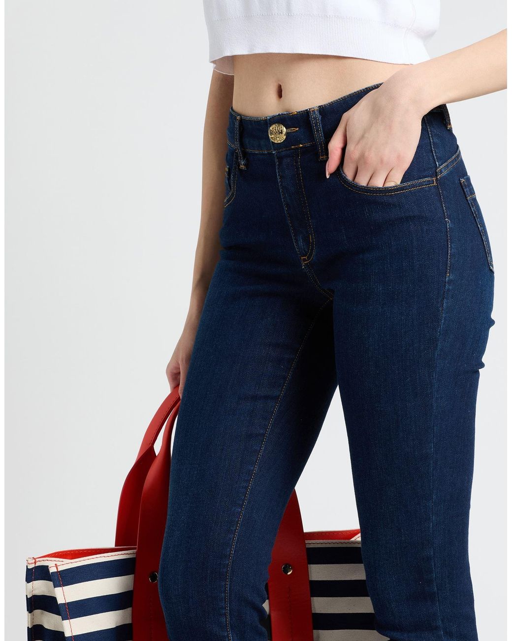 Angelo Marani Blue Jeans Cotton, Polyamide, Elastane