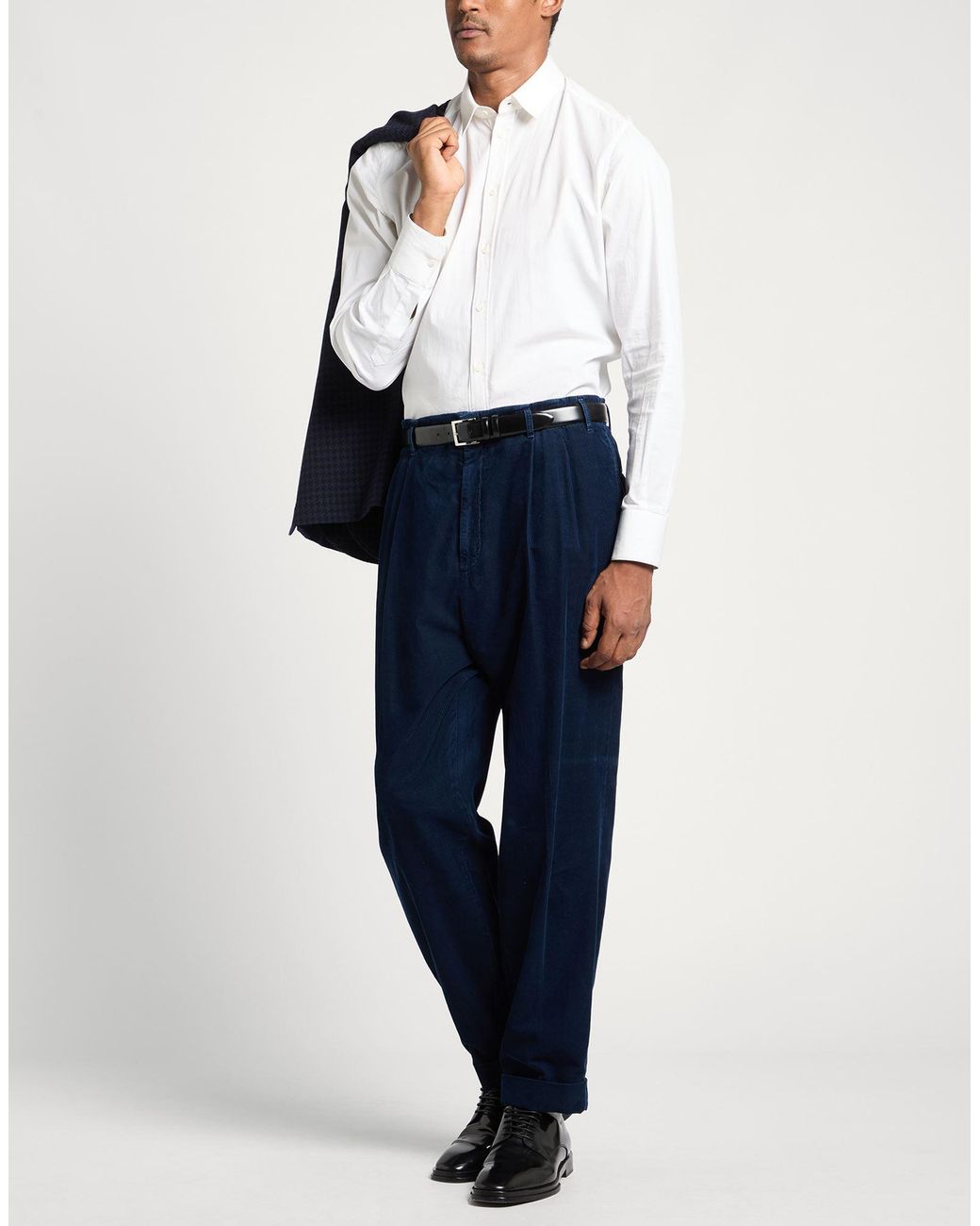 Brunello Cucinelli Blue Pants Cotton for men