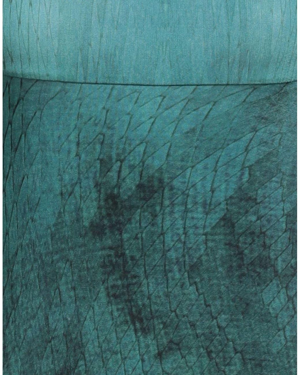 Just Cavalli Green Mini Dress Polyester