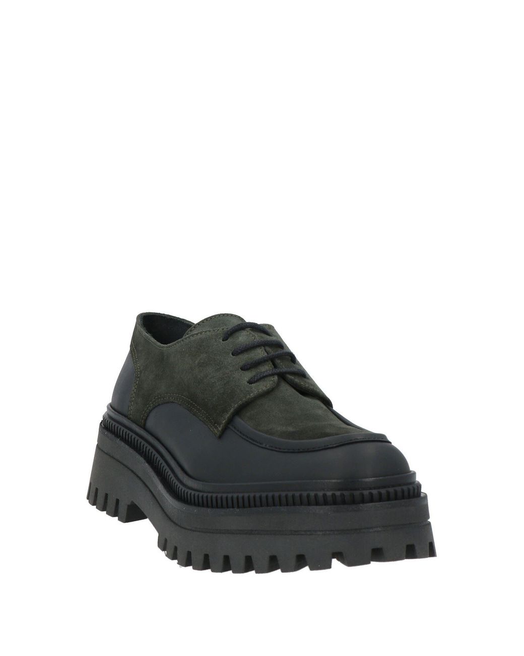 Elvio Zanon Black Lace-Up Shoes Leather