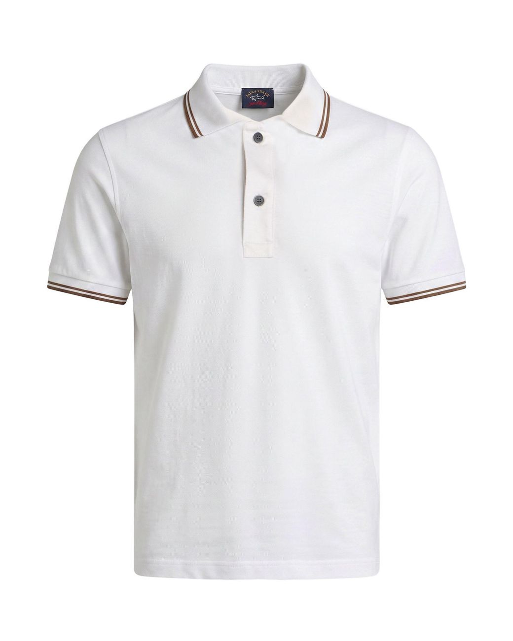 Paul & Shark White Polo Shirt Cotton, Lyocell for men