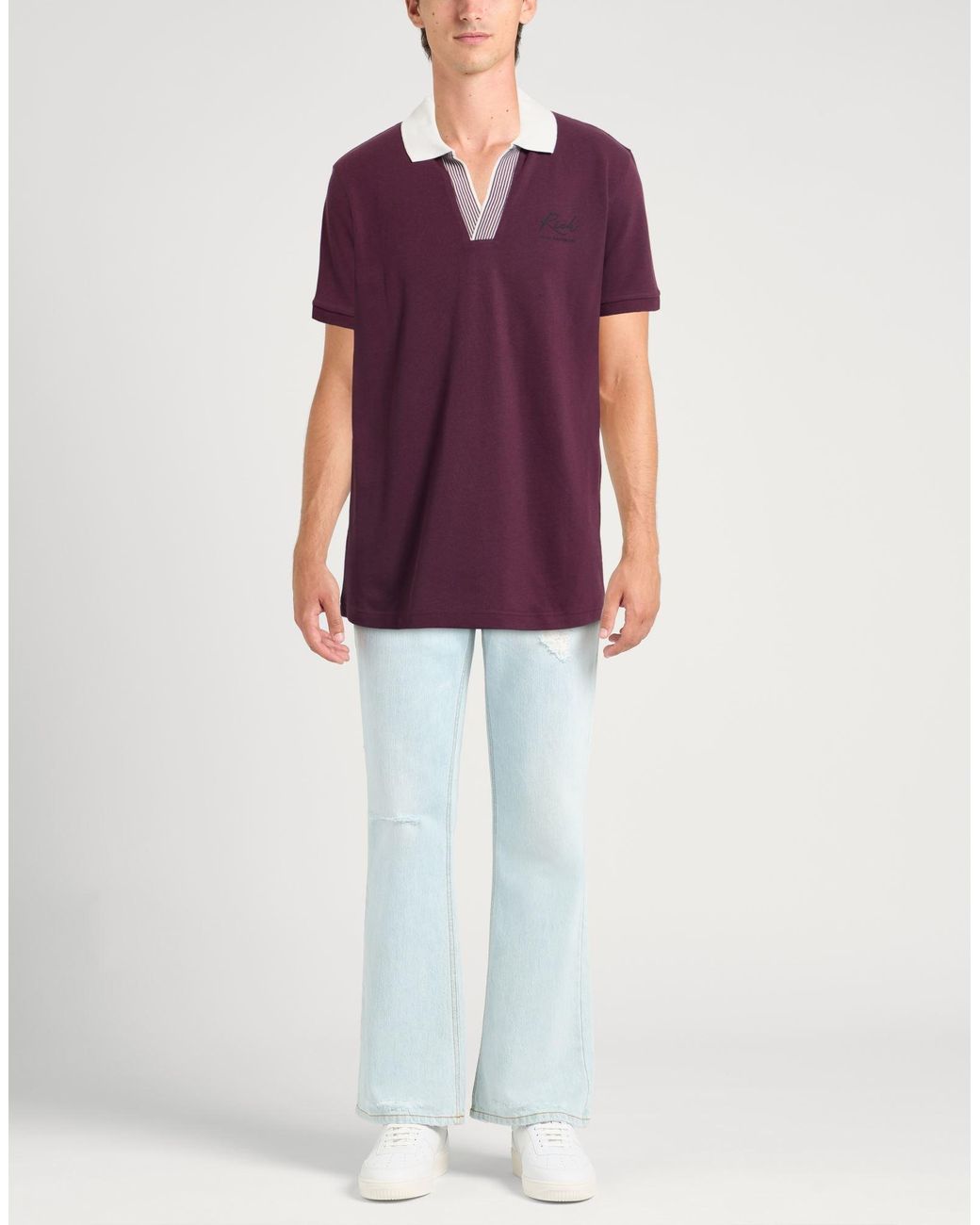 Polo John Richmond de hombre de color Purple