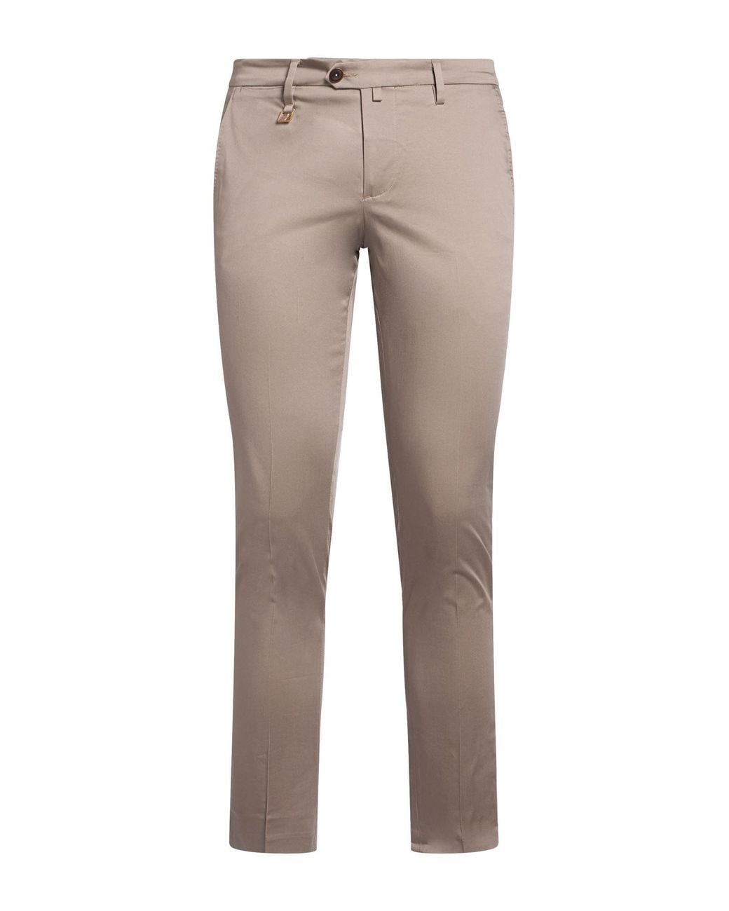 Barbati Gray Khaki Pants Cotton, Elastane for men