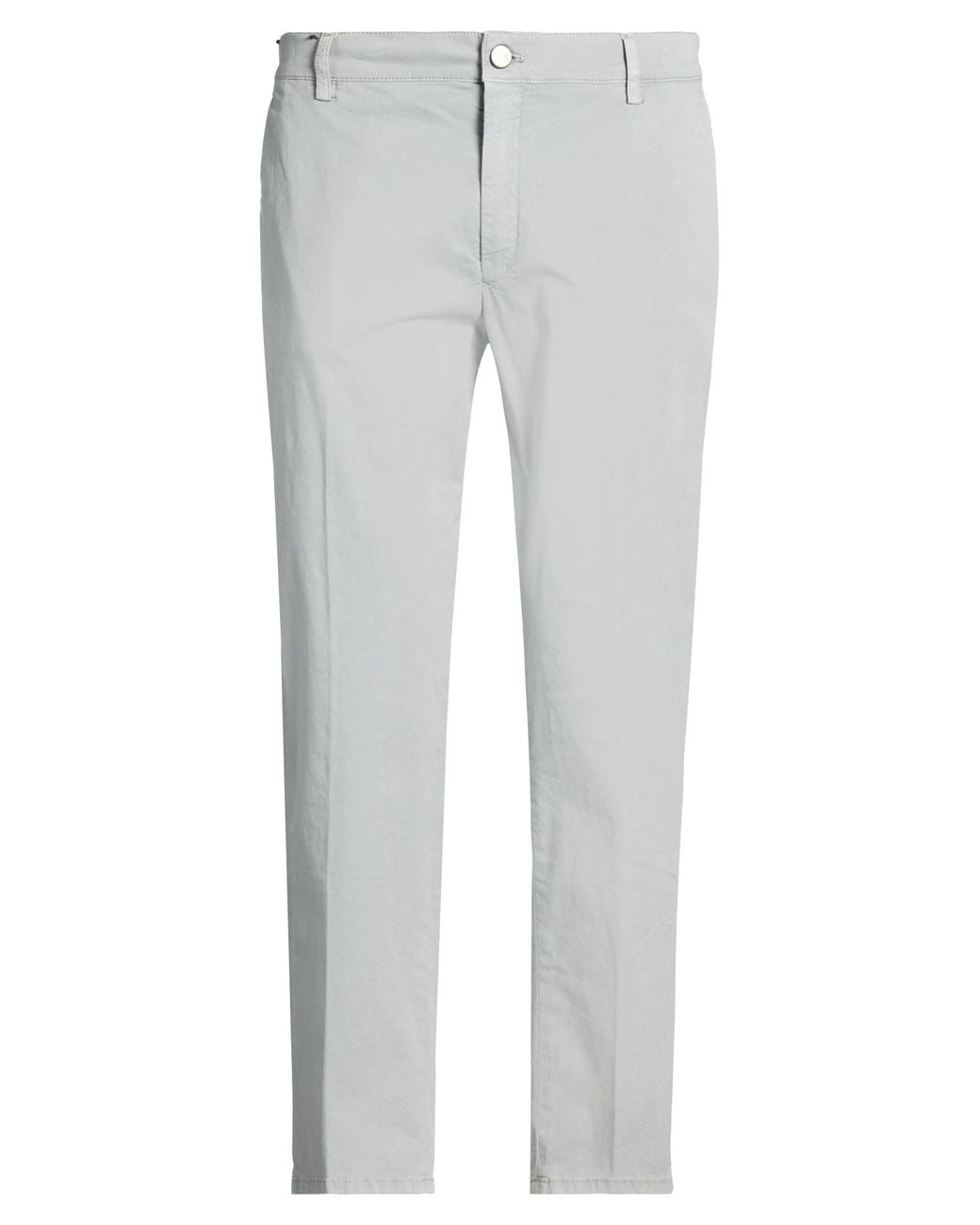 PT Torino Gray Light Pants Cotton, Elastane for men