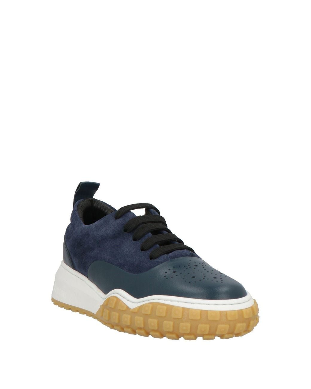 Pollini Blue Sneakers Leather, Calfskin