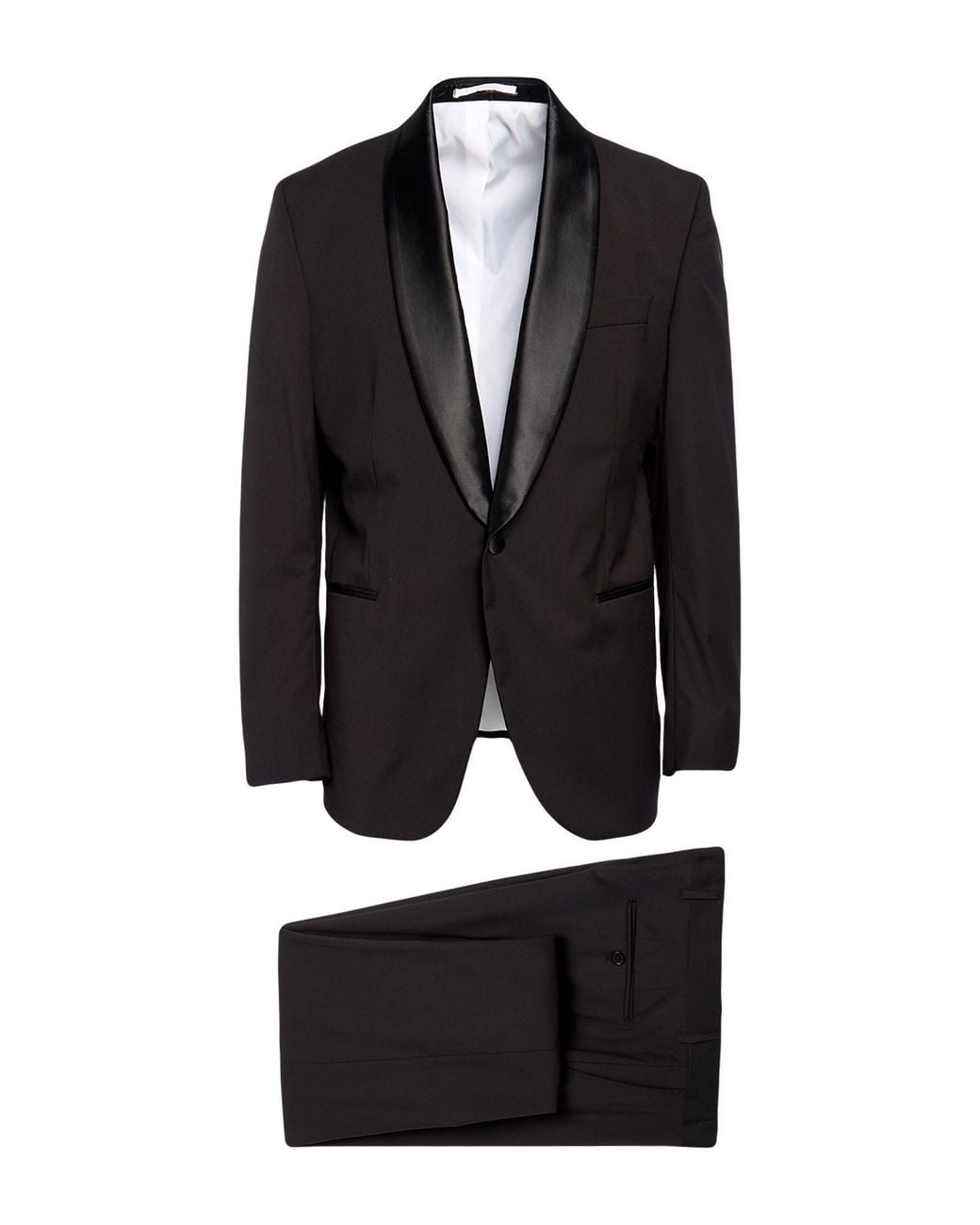 BRERAS Milano Black Suit Wool, Polyester for men