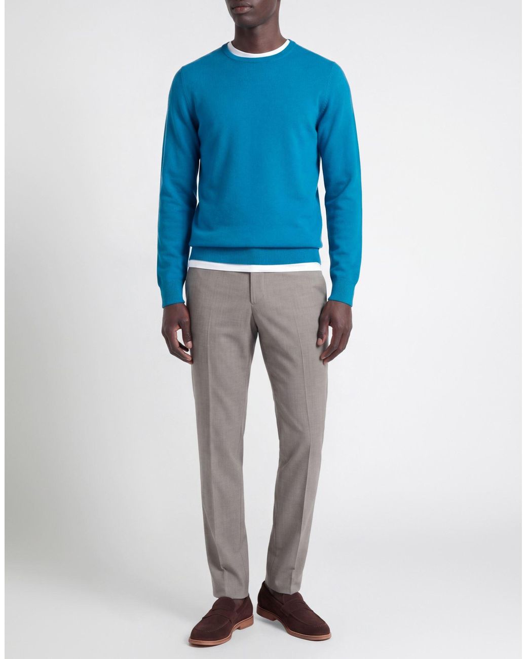 Gran Sasso Blue Azure Sweater Virgin Wool, Viscose, Cashmere for men