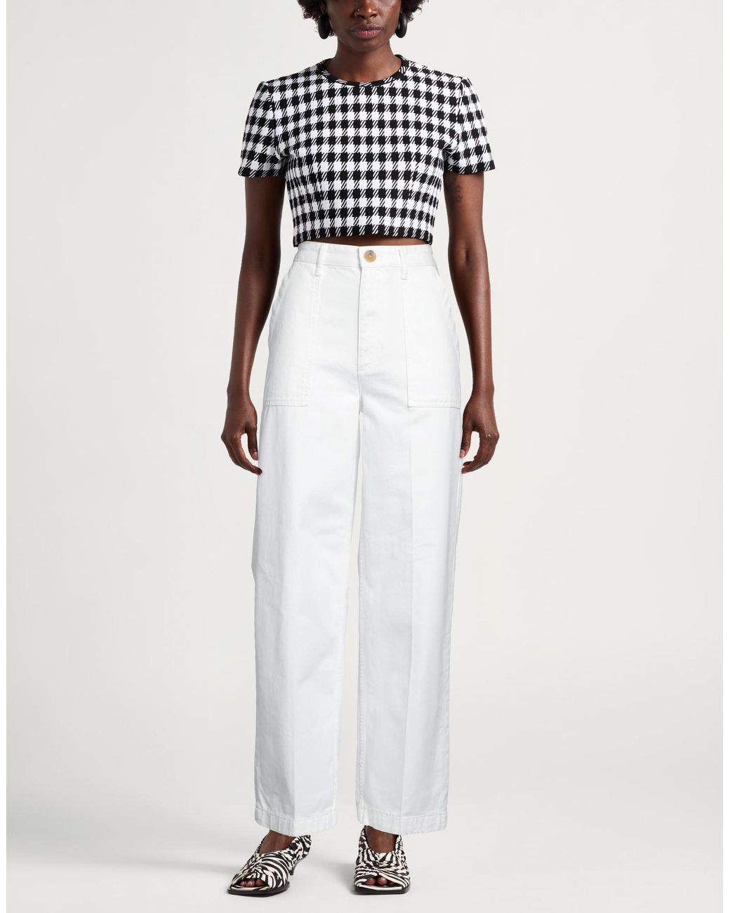 Sandro White Jeans Cotton