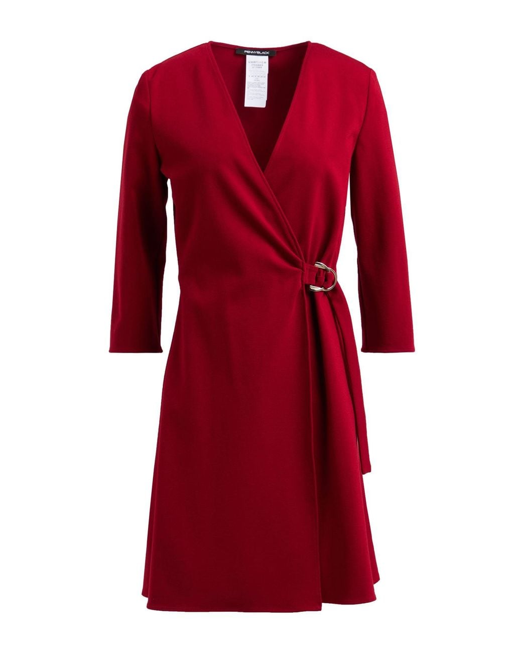pennyblack-brick-midi-dress-viscose-polyamide-elastane-in-red-lyst