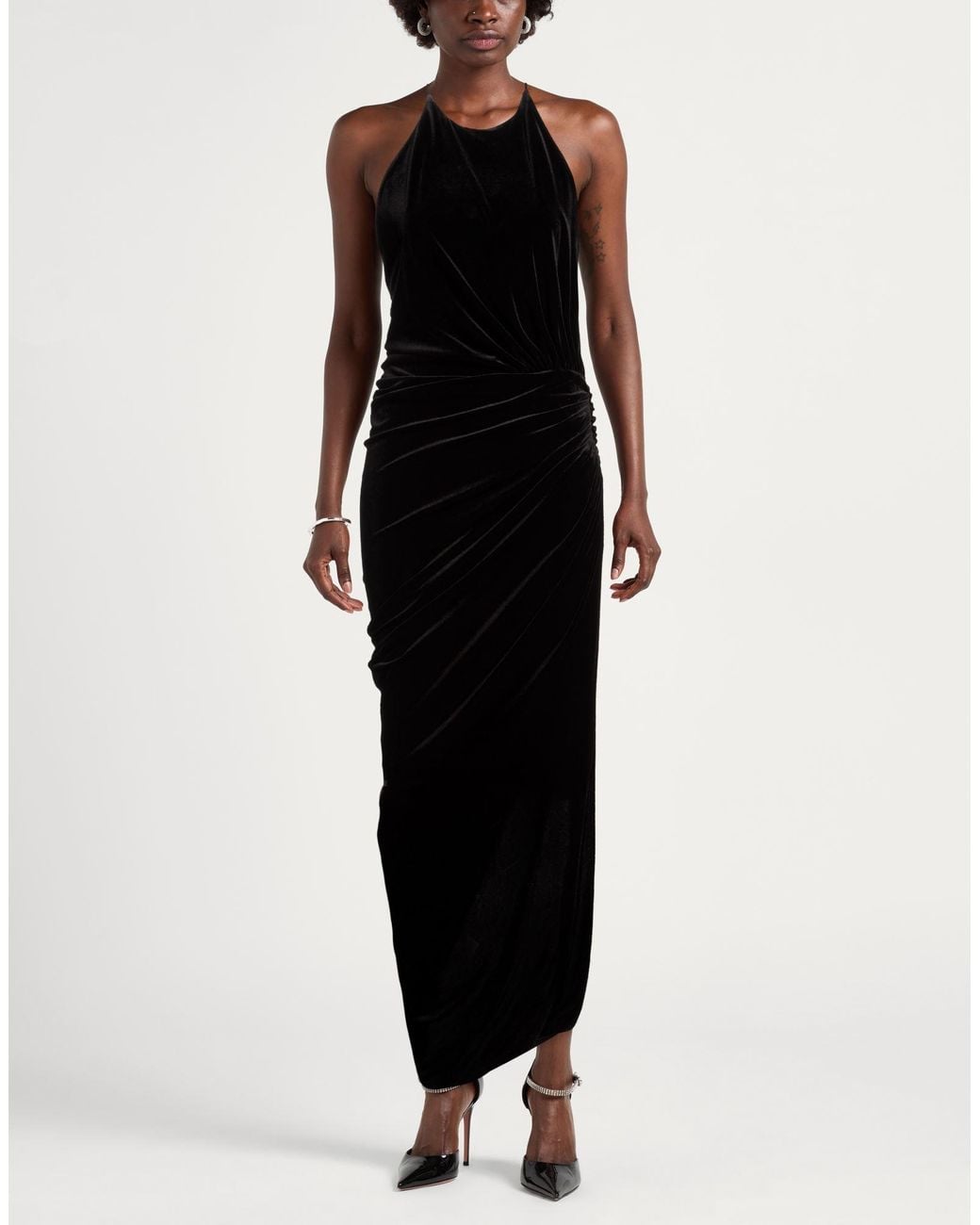 Alexandre Vauthier Black Midi Dress Polyester, Elastane