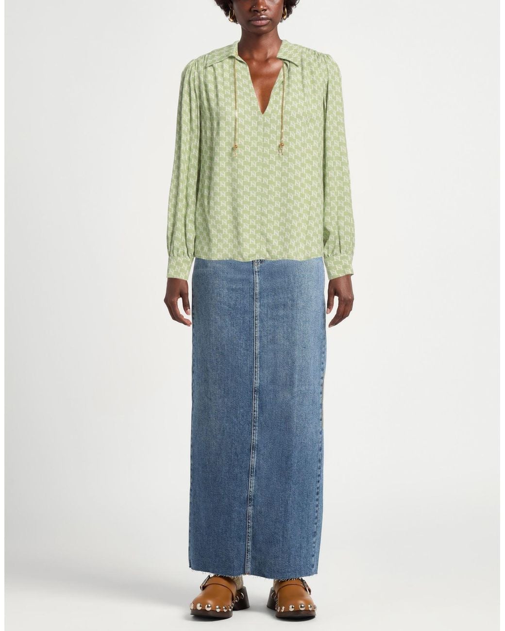 Elisabetta Franchi Green Top Polyester