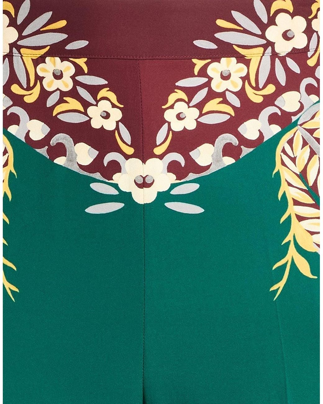 Etro Green Pants Silk