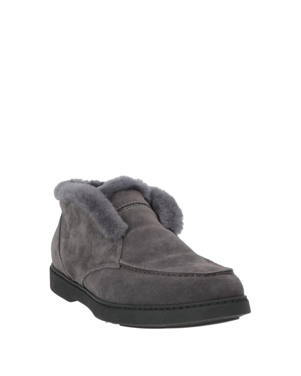 Doucal's Gray Edo Donna Ankle Boots Shearling