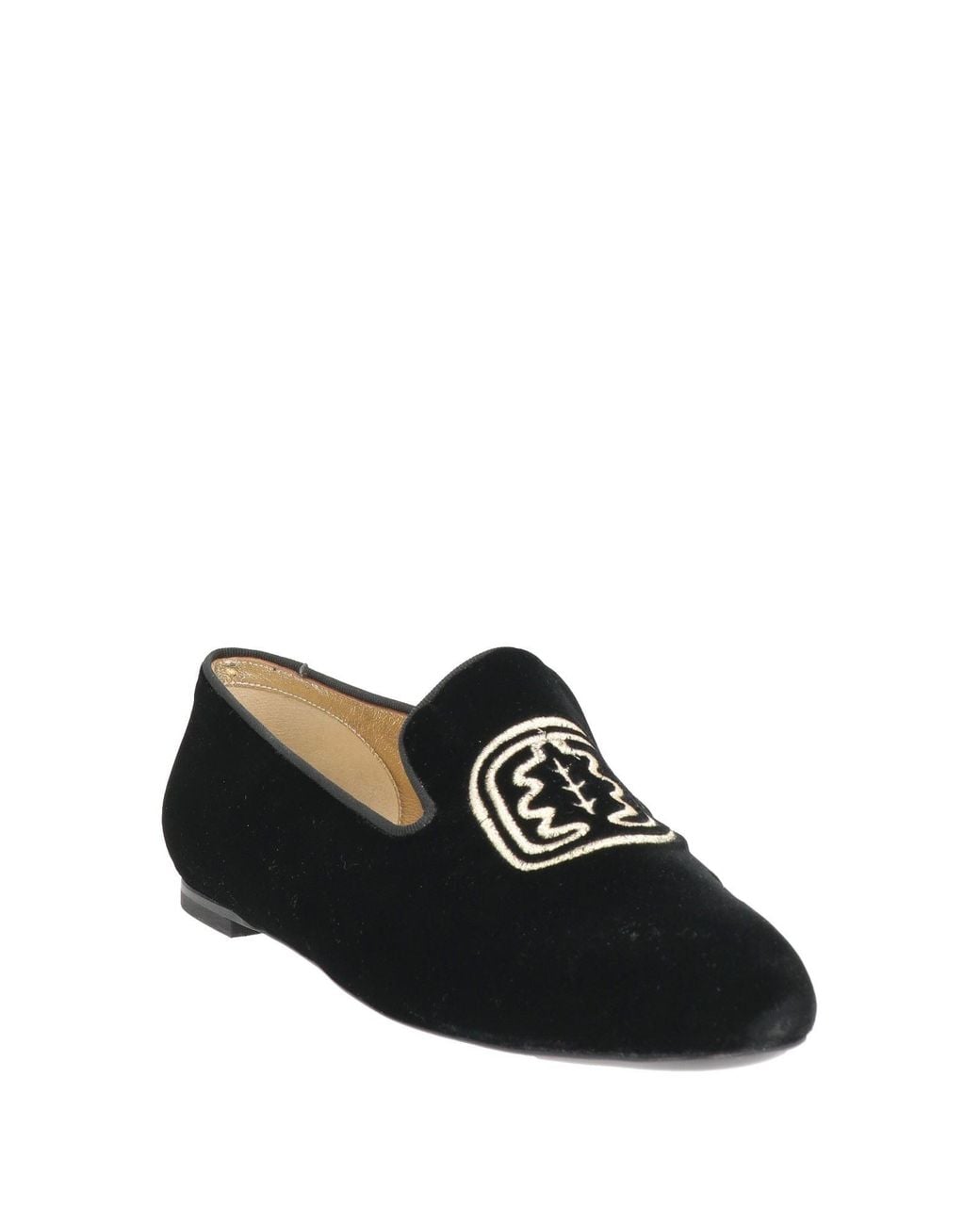 Ines De La Fressange Paris Black Loafers Textile Fibers