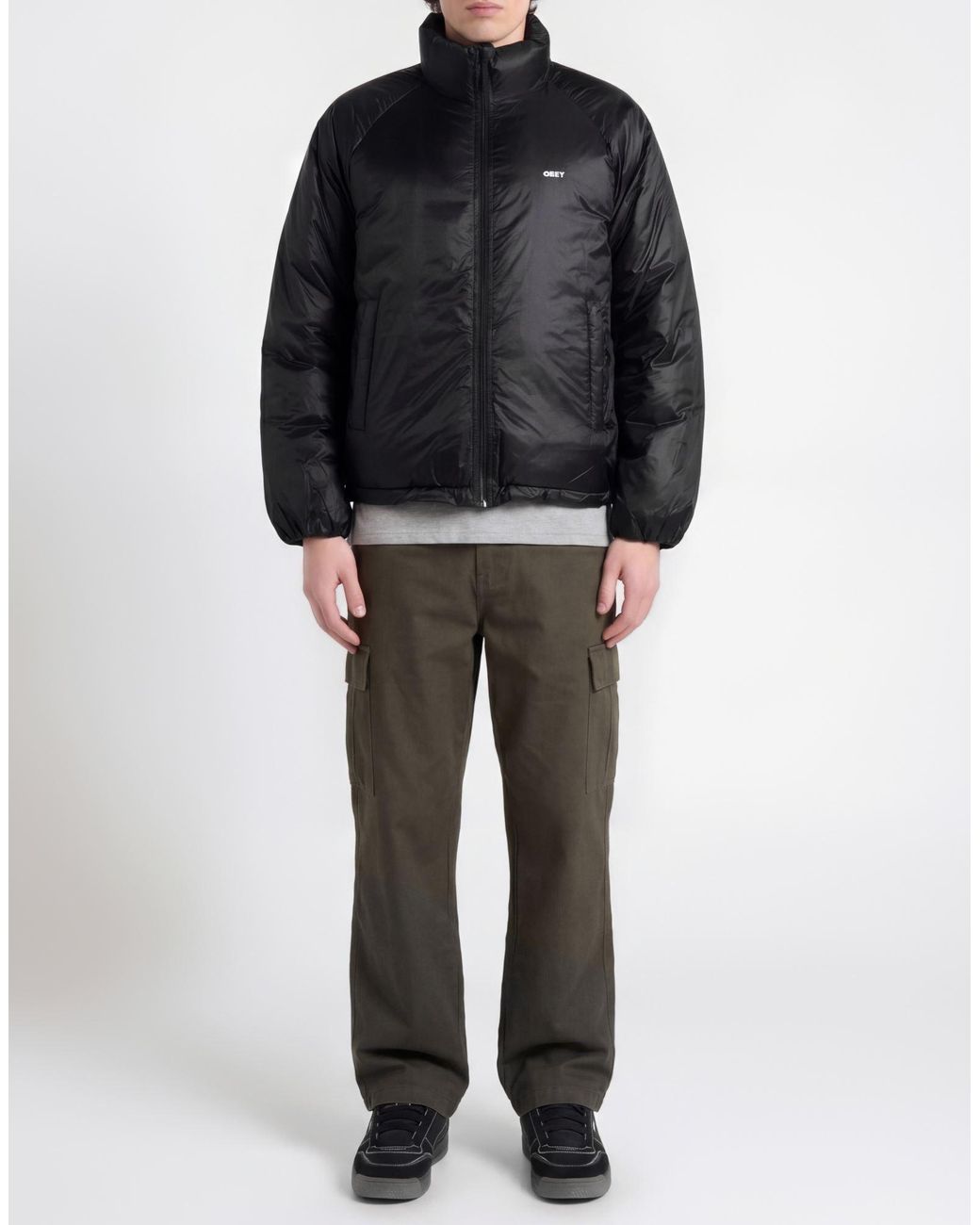 Obey Black Puffer for men