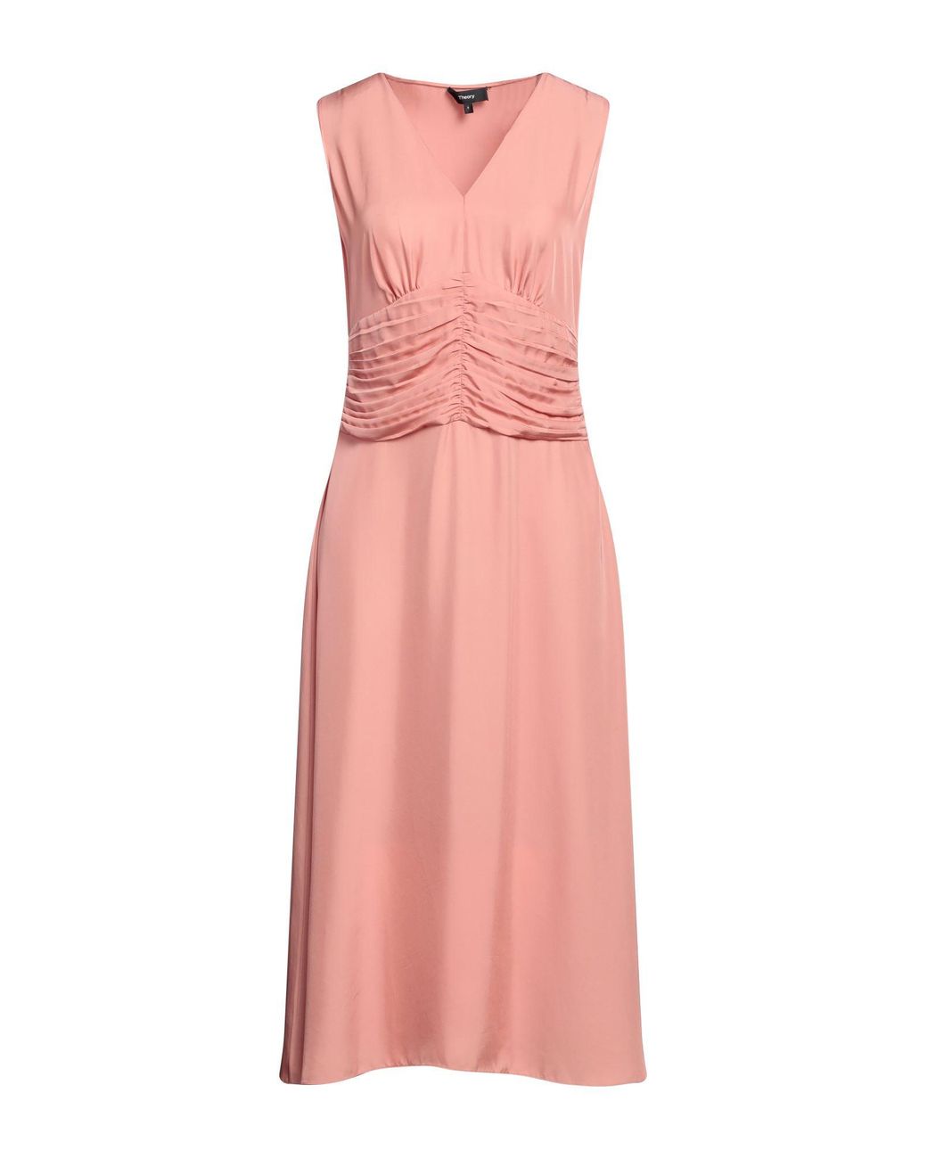 Robe midi Theory en coloris Pink