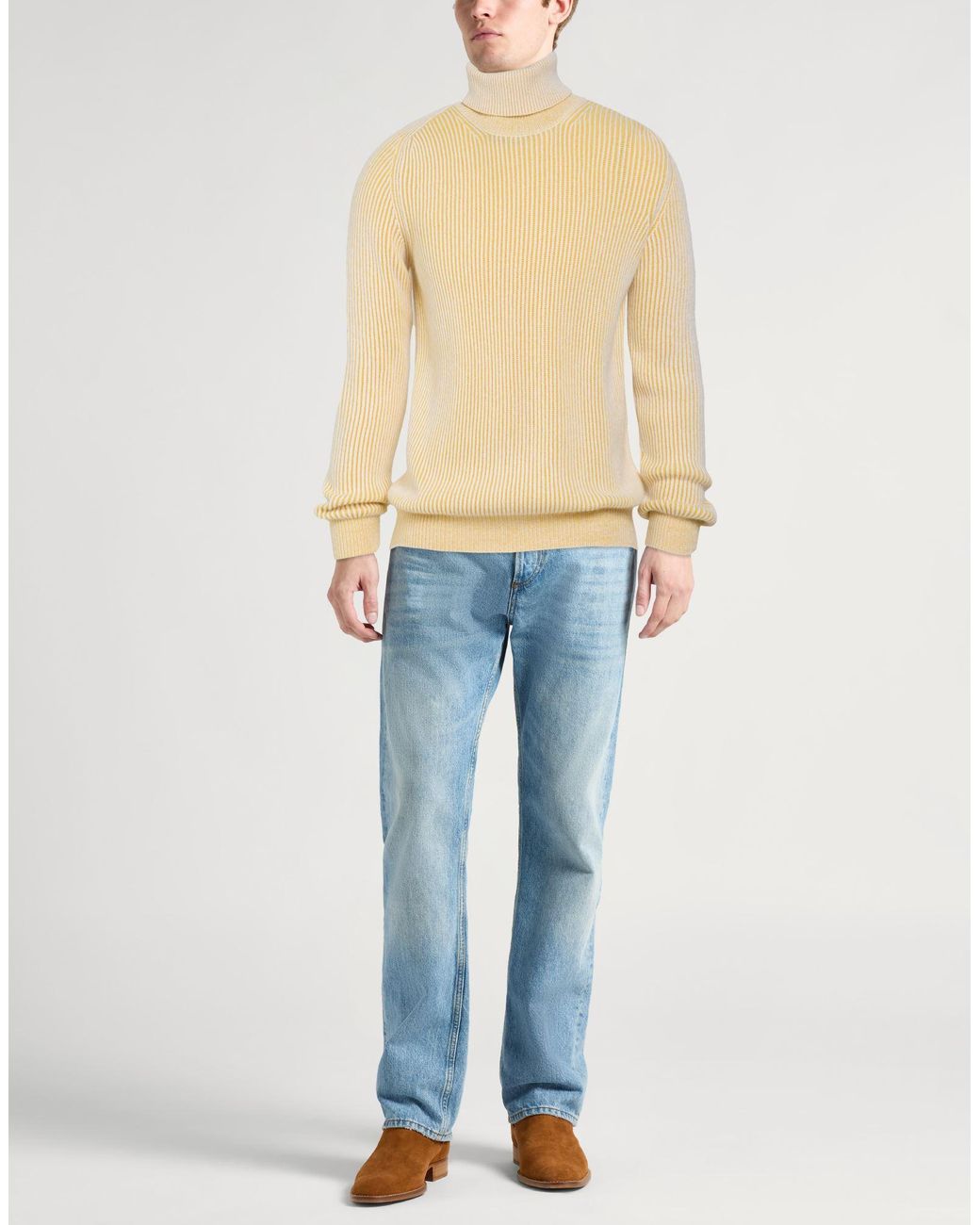 Moorer Natural Turtleneck for men