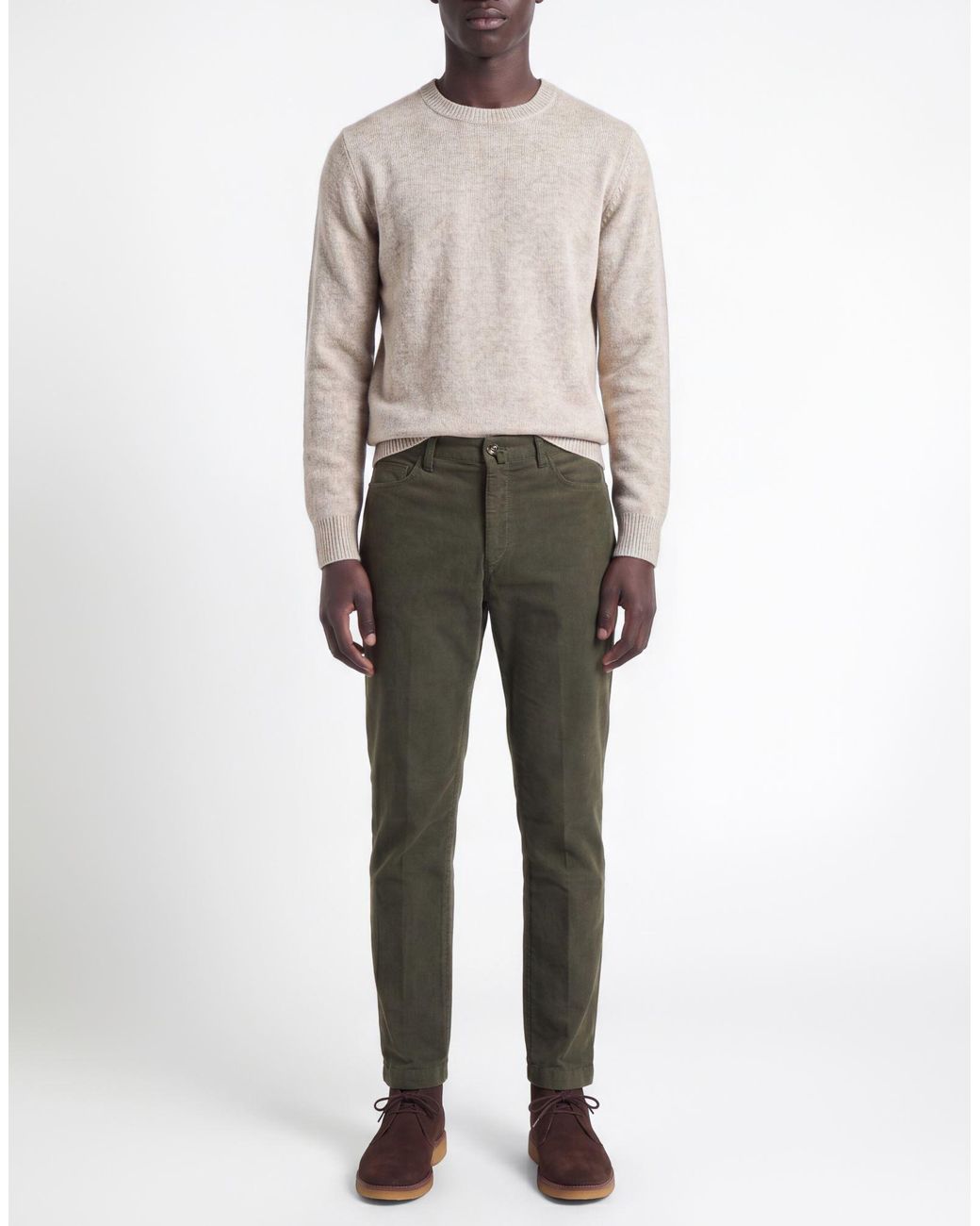 Briglia 1949 Green Military Pants Cotton, Elastane for men