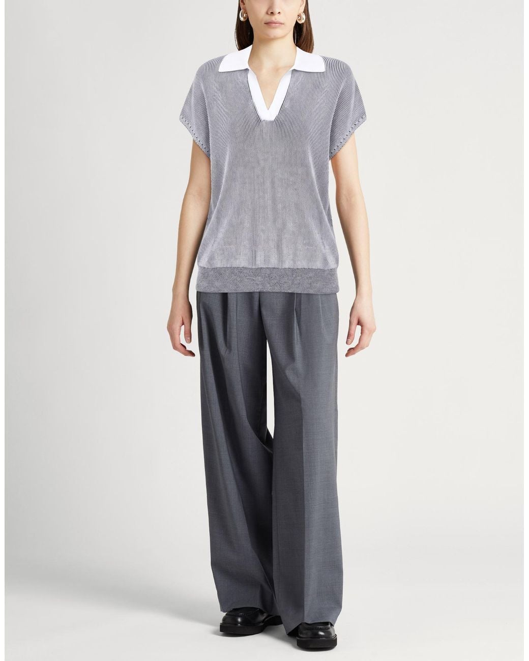 Moorer Gray Polo Shirt Cotton