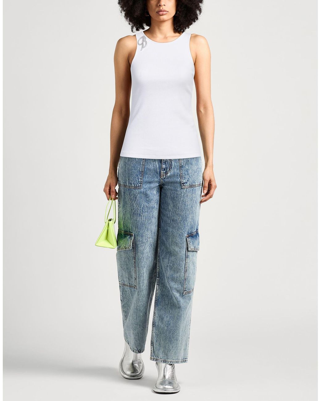 Blumarine White Top Cotton, Elastane