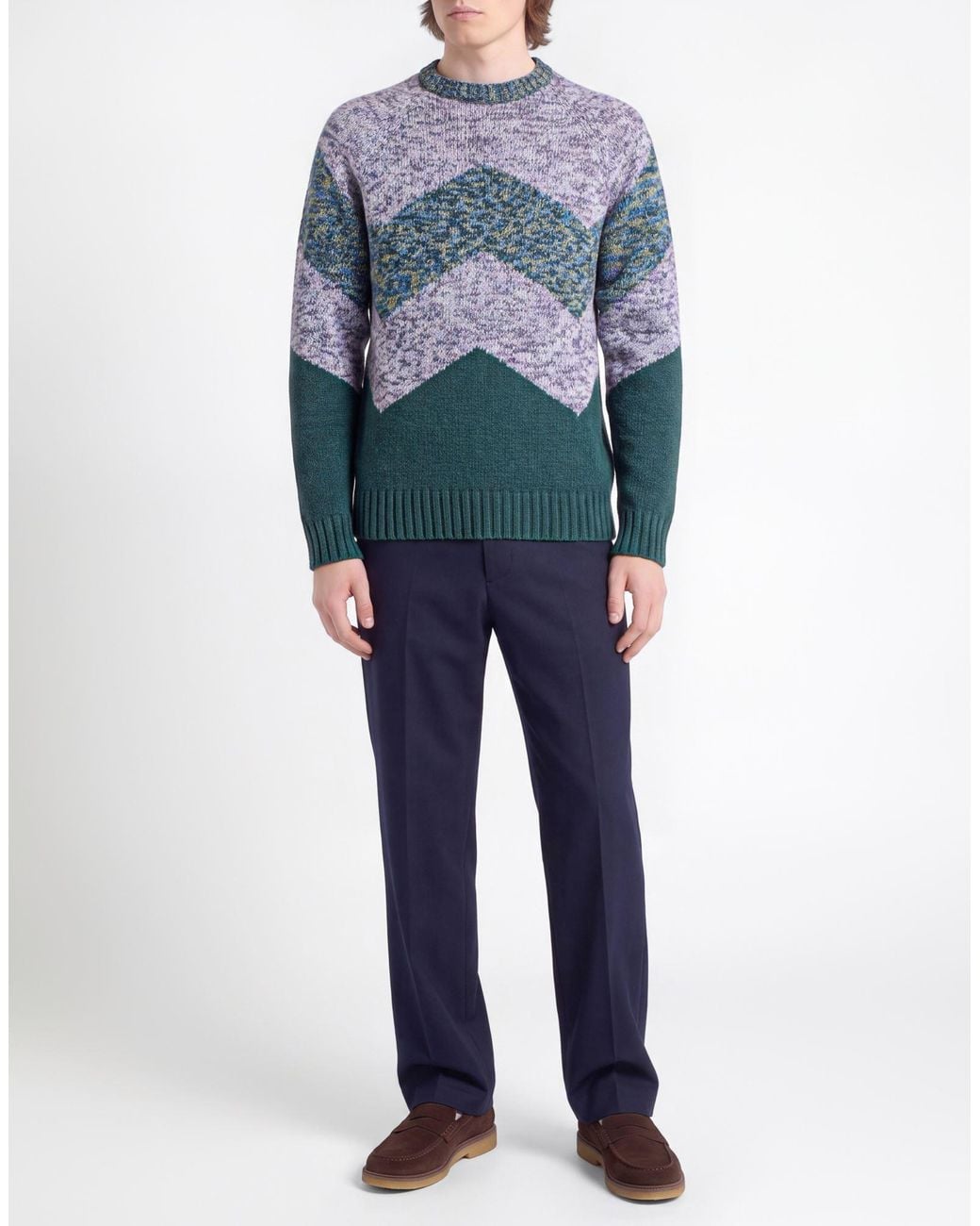 Irish Crone Blue Sweater Wool for men