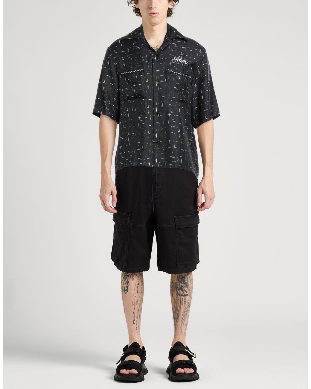 Camisa Amiri de hombre de color Black