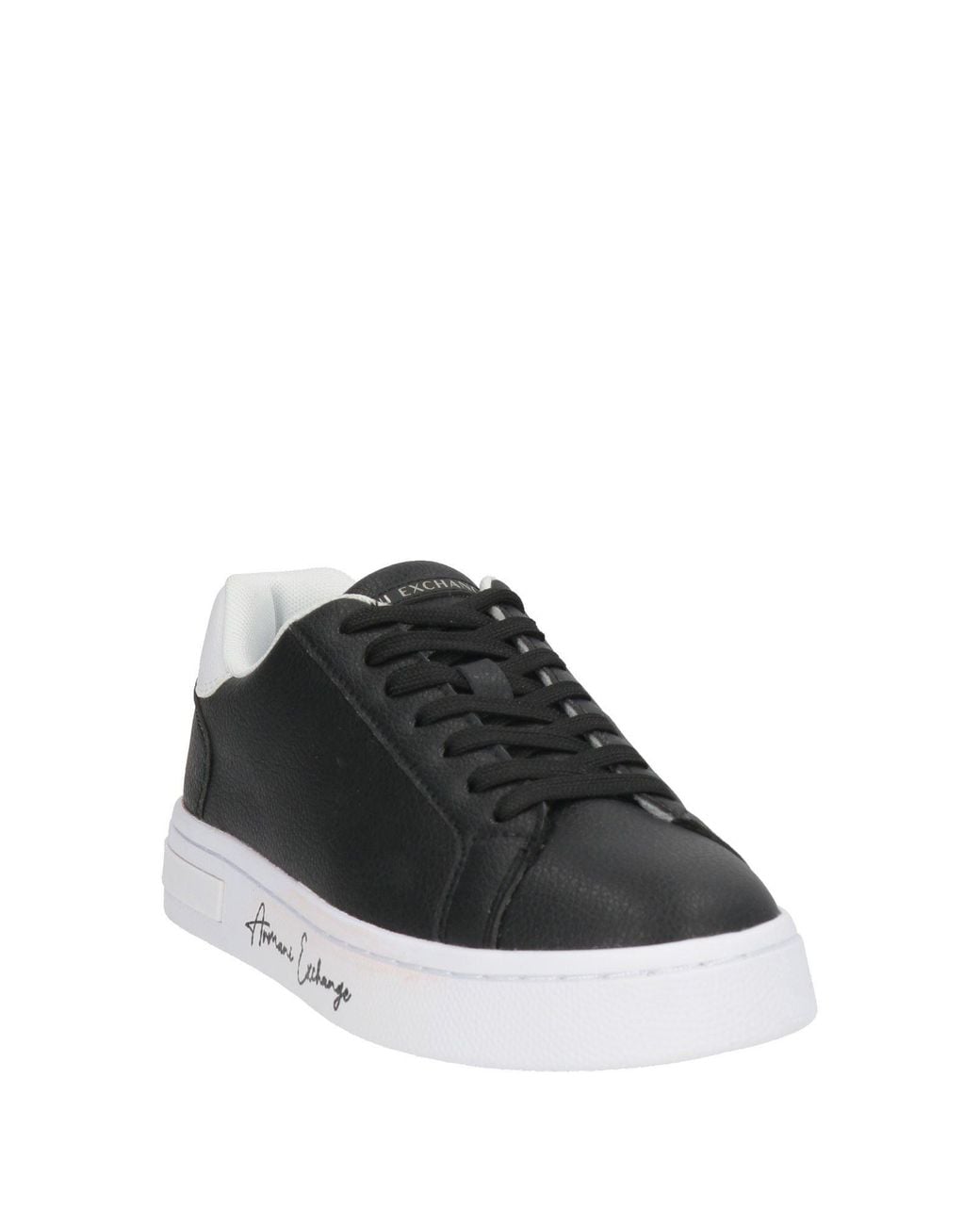 ARMANI EXCHANGE Black Sneakers Polyester, Polyurethane
