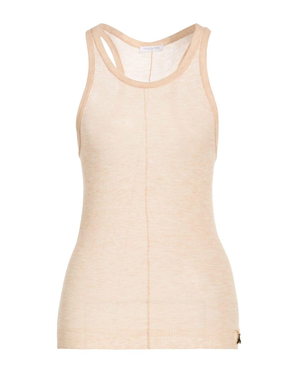 Patrizia Pepe Natural Tank Tops