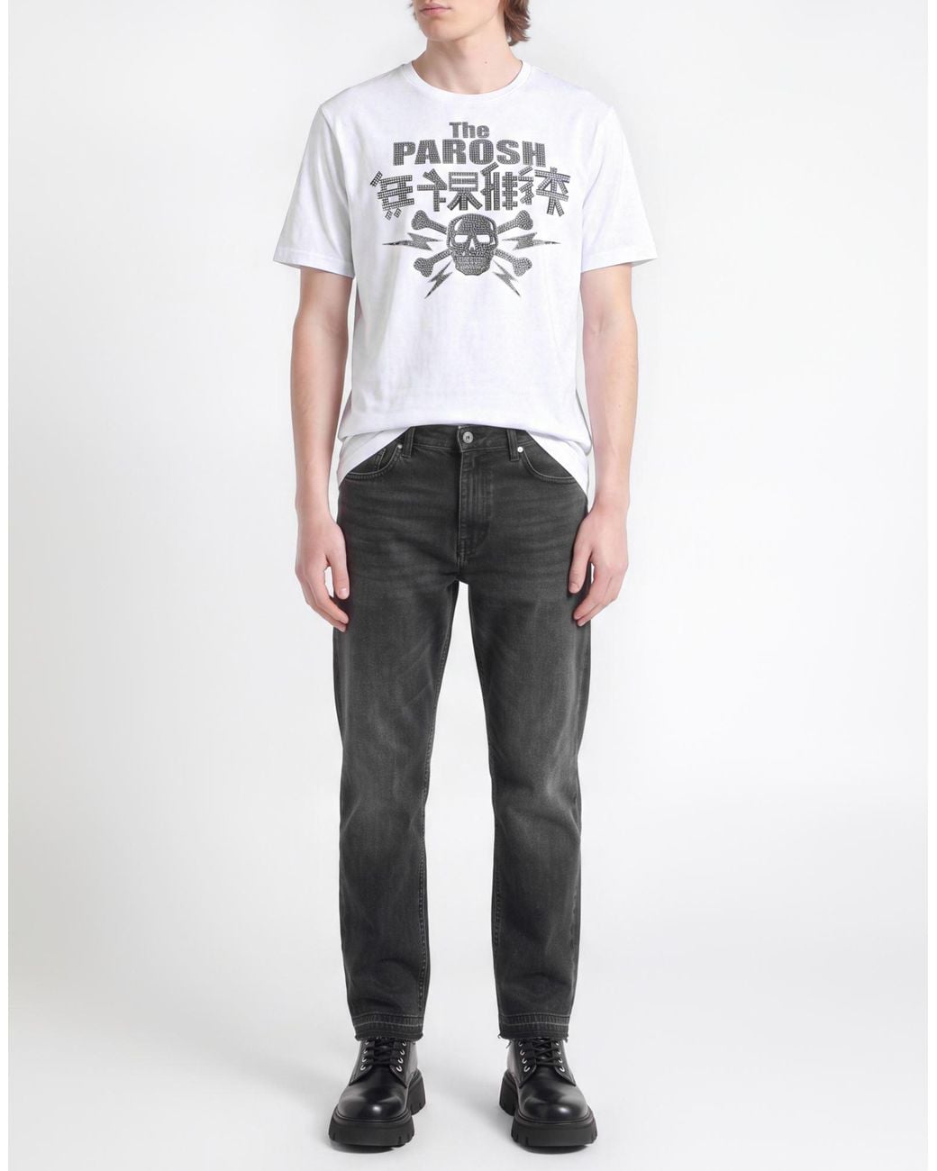 P.A.R.O.S.H. White T-Shirt Cotton for men