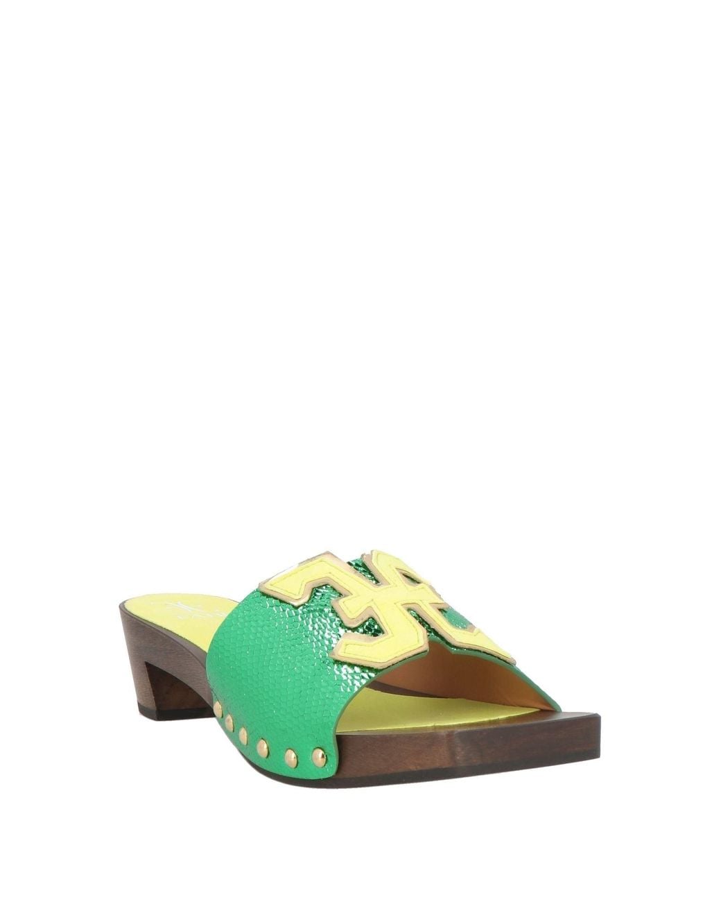 Fabi Green Emerald Sandals Leather