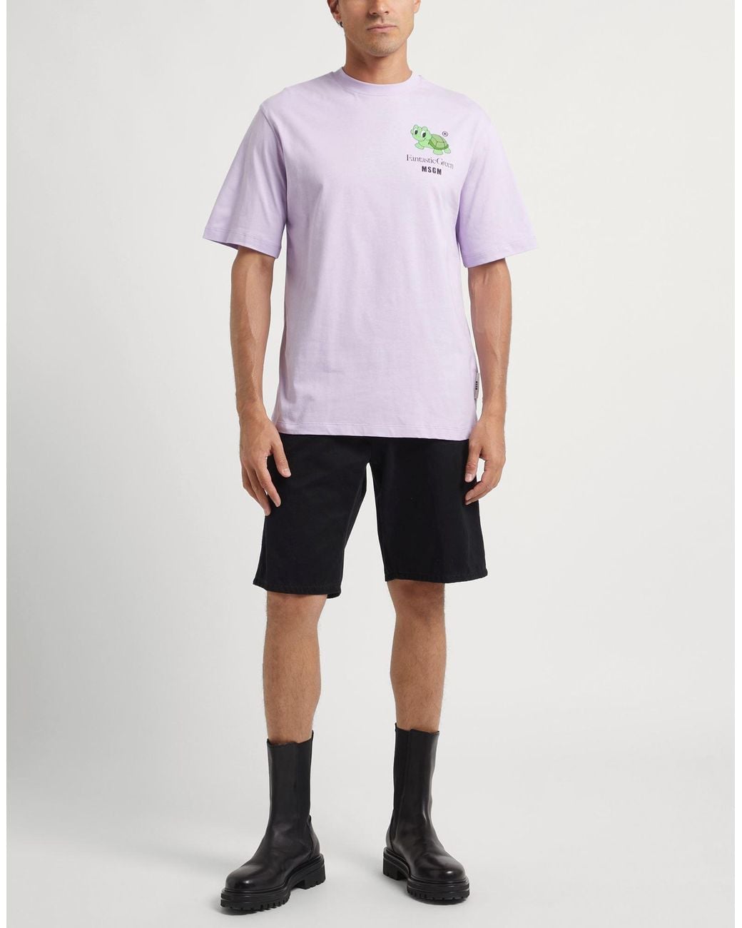 MSGM Purple T-shirt for men