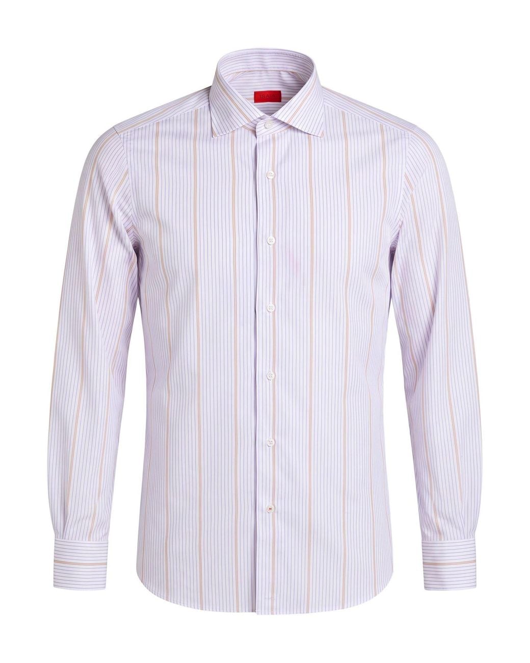 Isaia Blue Shirt Cotton for men