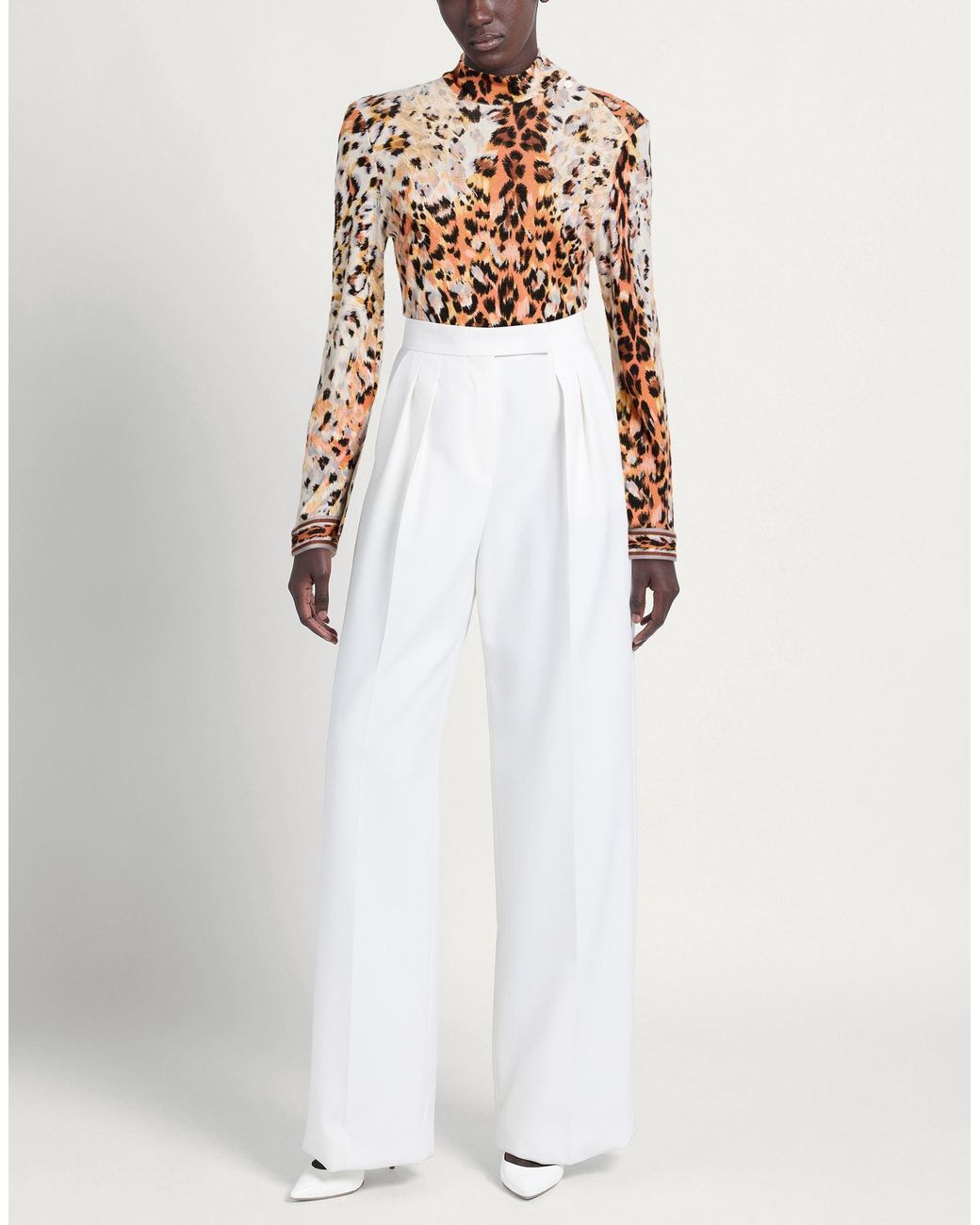 LEONARD Paris White Top Wool, Nylon