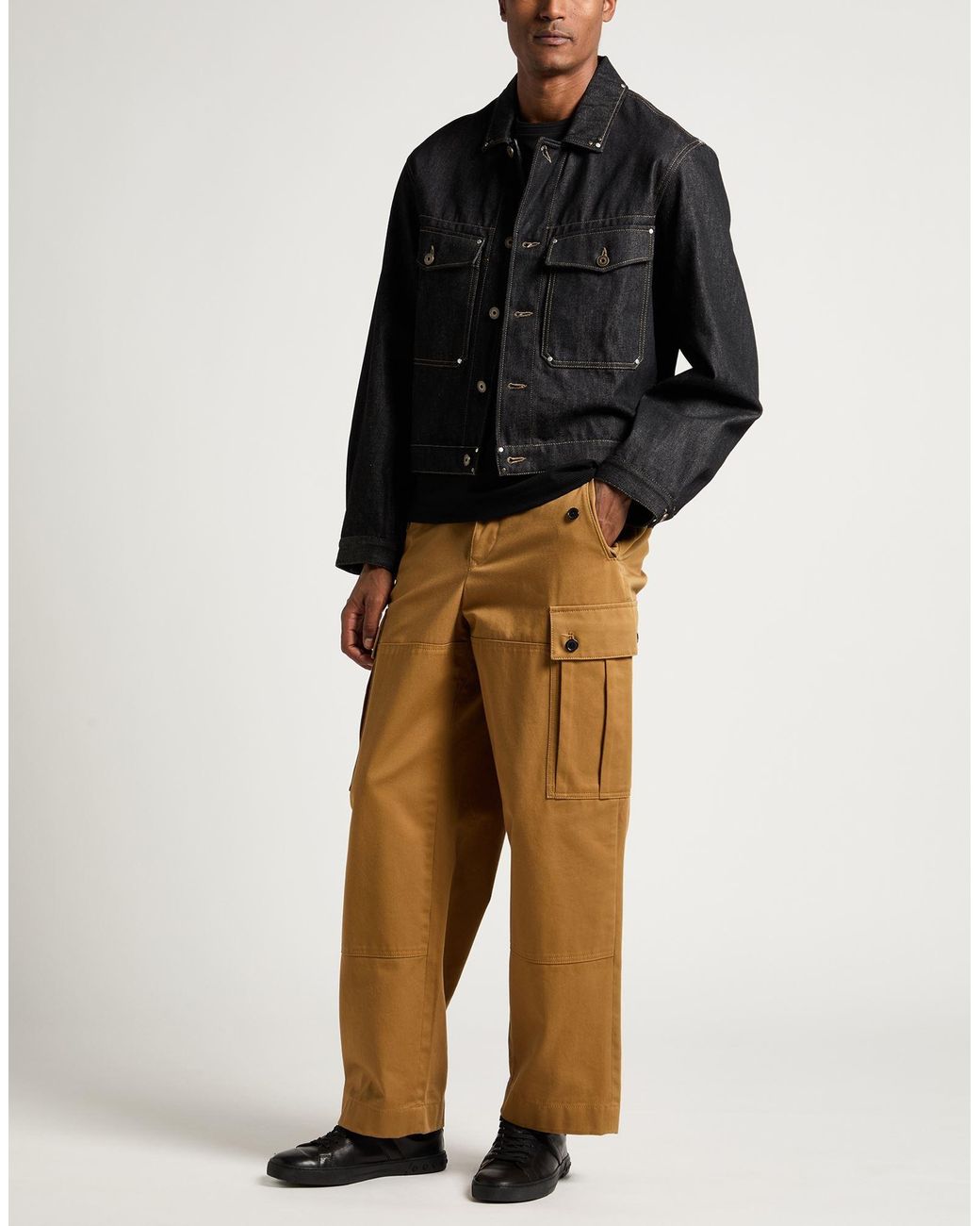 Lemaire Black Denim Outerwear Cotton for men