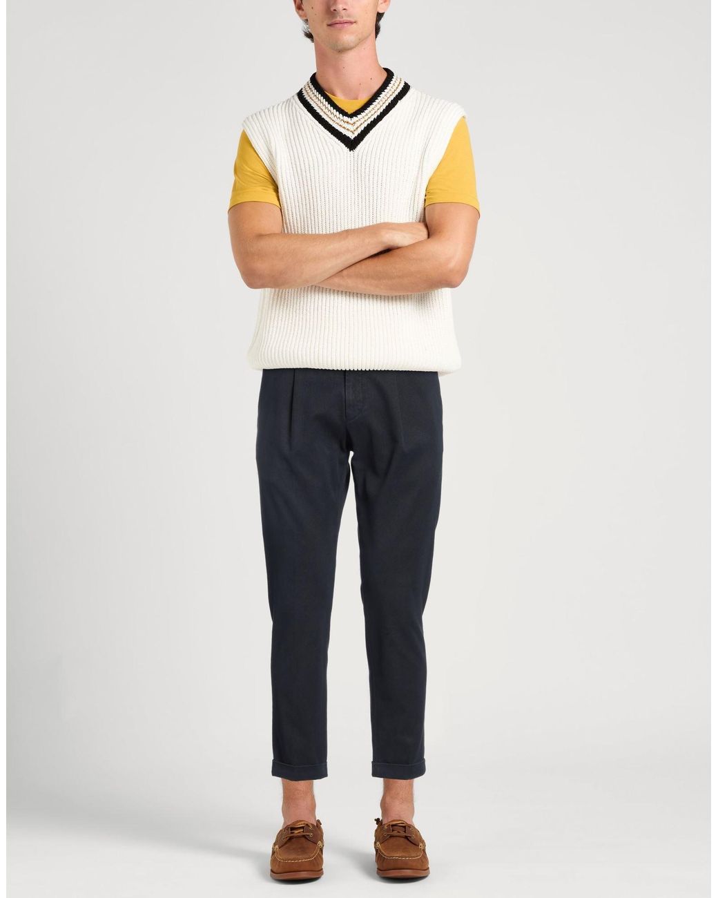 Michael Coal Blue Midnight Pants Cotton, Lyocell, Elastane for men
