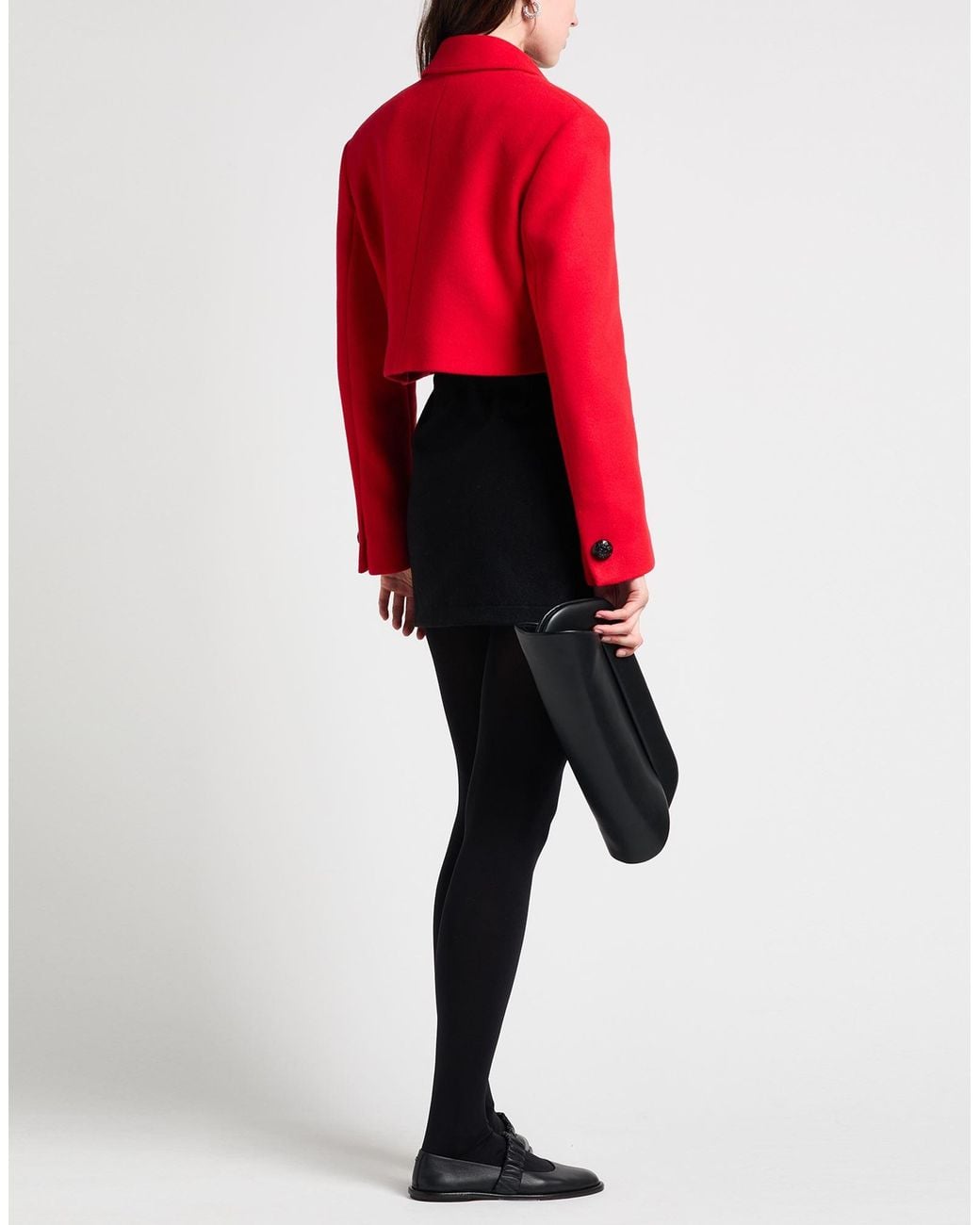 MSGM Red Blazer Virgin Wool, Polyamide