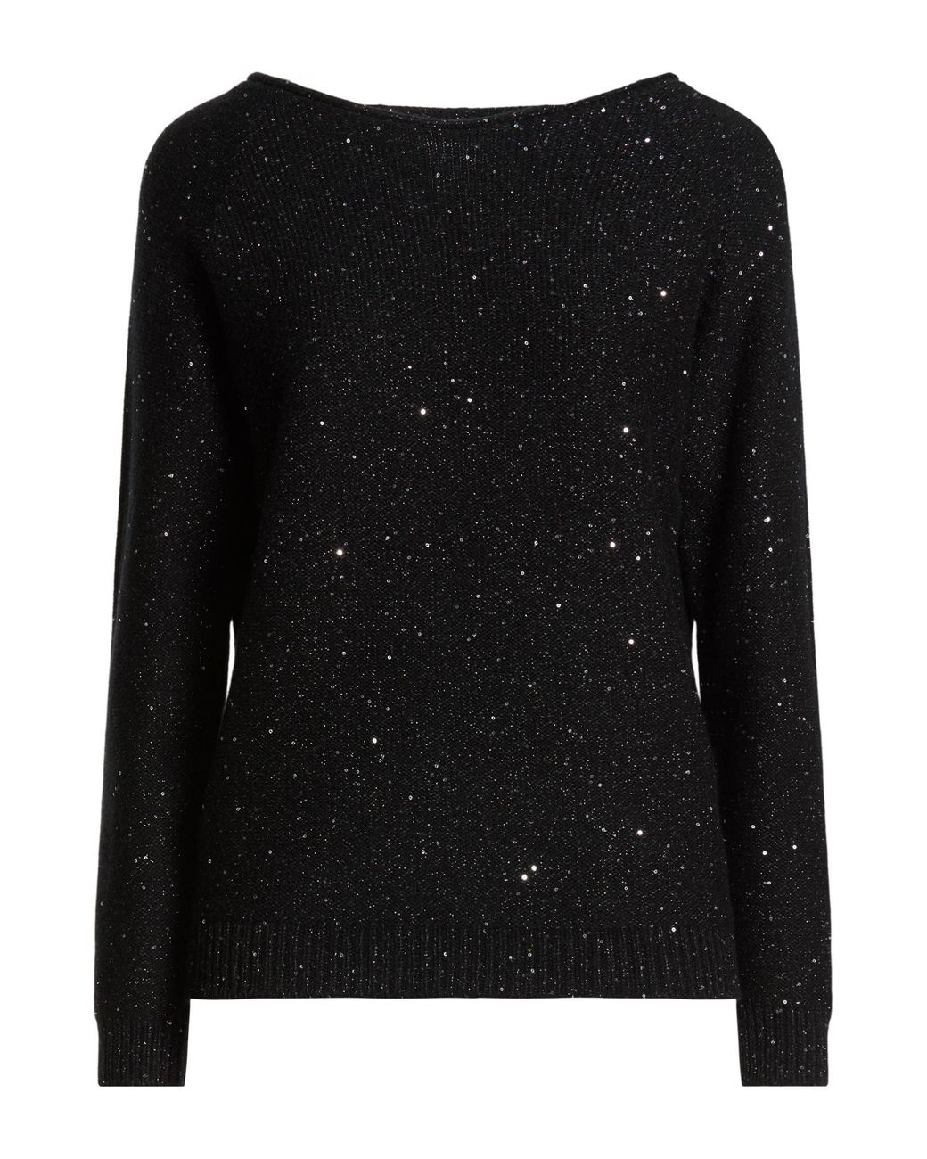 La Fileria Black Sweater Wool, Cashmere, Metal Fiber, Polyamide