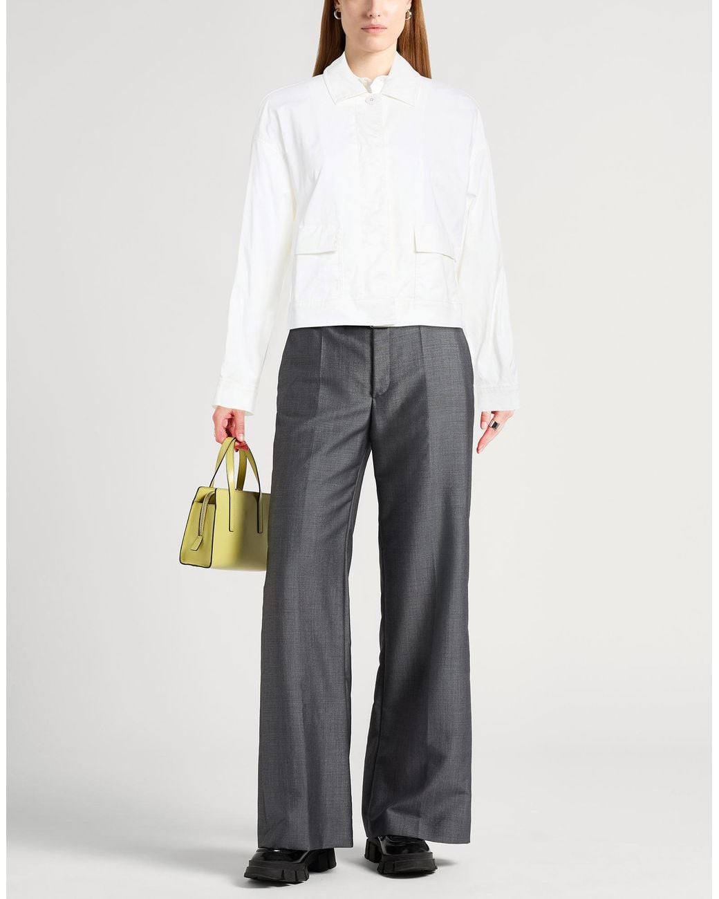 Max Mara White Jacket Cotton, Elastane