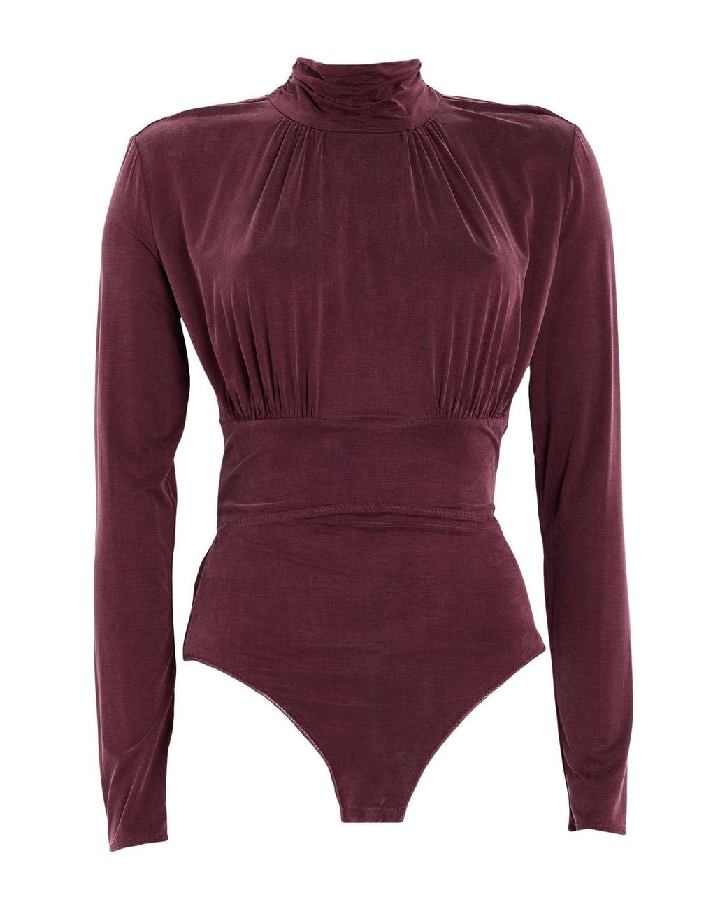 Elisabetta Franchi Purple Bodysuit Cupro, Elastane