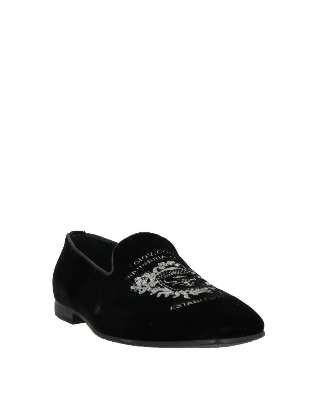 Giovanni Conti Black Loafers Textile Fibers for men