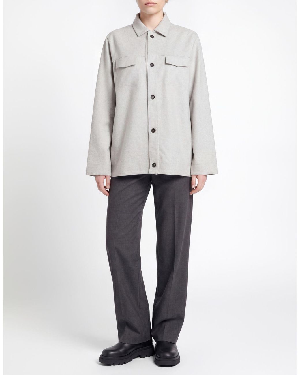 Lorena Antoniazzi Gray Jacket Wool