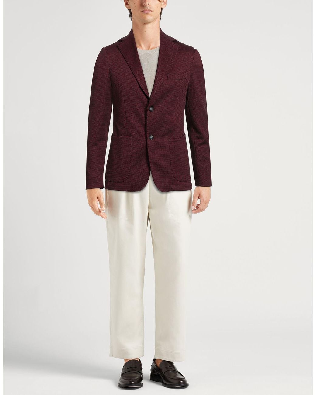 Takeshy Kurosawa Purple Blazer Polyester, Viscose, Elastane for men
